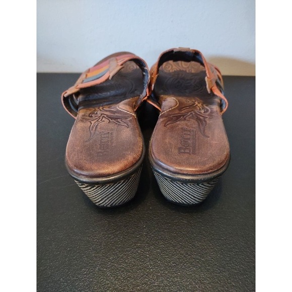 Born LoLo Women's Slide Sandals Brick Multi-Color Distressed Leather 8 US 39 EU - Picture 3 of 8